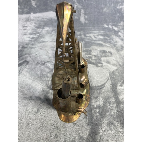 Vintage Copper Oil Well Sculpture Motion Music Box The Dream 9.5"x 10.5" Working - Picture 12 of 12